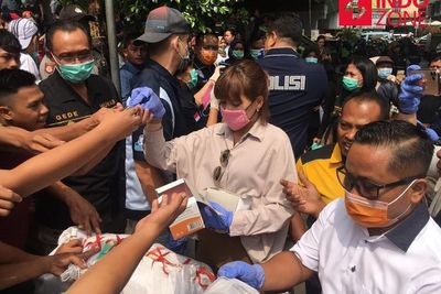 Bagikan Masker Gratis, Polda: Bukan dari Barbuk