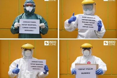 FOTO: Pesan Menyentuh Hati dari Para Tenaga Kesehatan