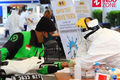 FOTO: Kemenhub Gelar Rapid Test untuk Pengemudi Angkutan Umum