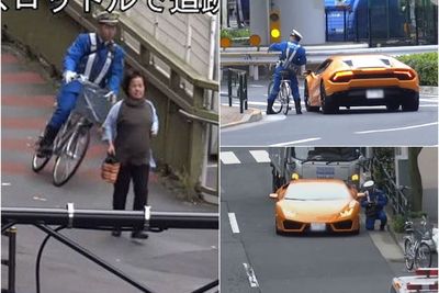Hebatnya Polisi Jepang Kejar Mobil Lamborghini Yang Langgar Aturan Pakai Sepeda