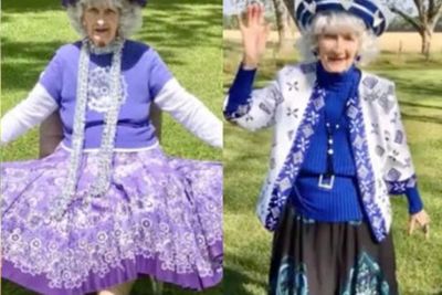 Nenek 91 Tahun Gelar Fashion Show di Halaman Belakang Rumah, Gayanya Bikin Takjub