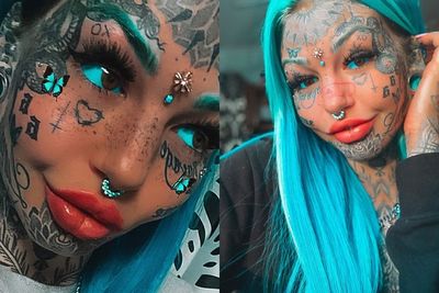 Model Bertato Ini Bagikan Foto Dirinya Sebelum Dipenuhi Tato