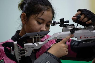 FOTO: Pelatnas Menembak Tetap Berlatih di Tengah Pandemi Covid-19