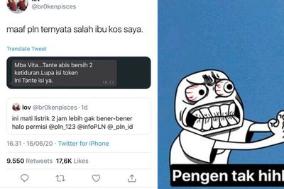 Kocak! Netizen Ini Protes Soal Mati Listrik ke PLN, Nggak Taunya Belum Isi Token Listrik