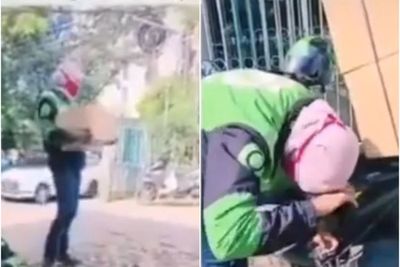 Kamu Pasti Terharu, Lihat Kejutan Ultah Kawan-Kawan Ojol untuk Lady Jek Hebat Ini