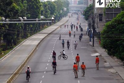 FOTO: Suasana Car Free Day di Jalan Gajah Mada, Jakarta Pusat