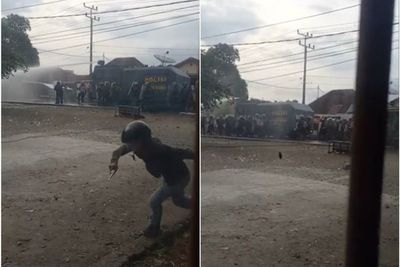Takut dan Panik, Seorang Ibu Rekam Kerusuhan di Madina, Ya Tuhanku, Selamatkan Rumahku..