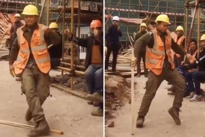 Jempol Dua! Pekerja Konstruksi Ini Dijuluki Reinkarnasi Michael Jackson, Tonton Aksinya
