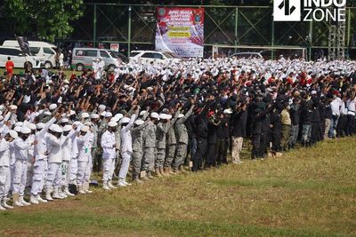 Massa Apel Siaga Ganyang Komunis Penuhi Lapangan Ahmad Yani Jakarta Selatan