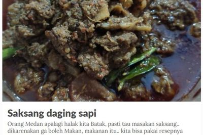 Tak Hanya Saksang Daging Babi, Saksang Daging Sapi Juga Ada, Ini Resepnya