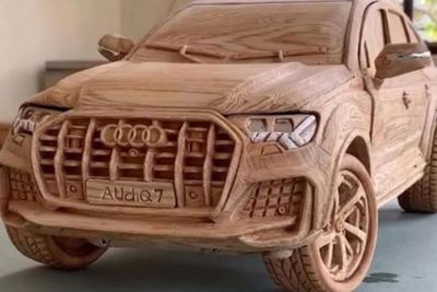 Begini Jadinya Jika Miniatur Audi Q7 Dipahat dari Kayu