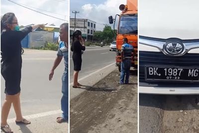 Orang Kaya Tapi Miskin Hati , Wanita di Medan Ngotot Ganti Rugi Walau Mobilnya Tak Lecet