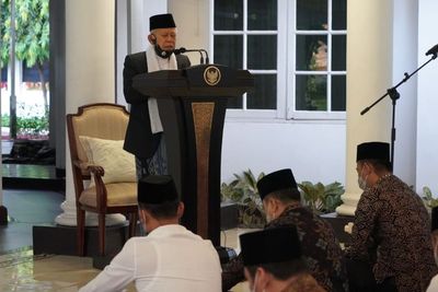 Salat Idul Adha di Rumah Dinas, Ma ruf Amin Jadi Imam dan Khatib