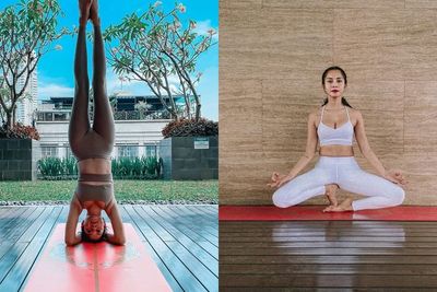 Mengintip Kirana Larasati Latihan Yoga Ekstrem, Makin Seksi dan Awet Muda