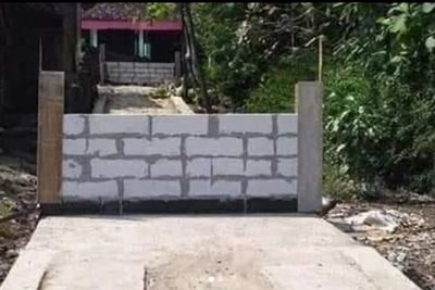 Viral Gegara Tak Pernah Ditegur, Seorang Warga Nekat Bangun Tembok di Tengah Jalan