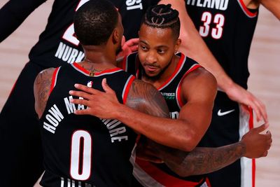 FOTO: Portland Trail Blazers Merayakan Kemenangannya atas Denver Nuggets