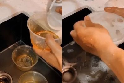 Pria ini Bagikan Tips Sederhana Mencuci Wadah Plastik Berminyak, Hasilnya Luar Biasa
