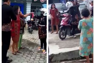 Pelakor Lebih Bringas saat Tepergok Istri Sah yang Sedang Hamil, Suami Kewalahan Misahin