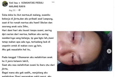 Kisah Sedih Wanita Hamil Dicaci Maki Mertua, Persalinan Malah Dibantu Tetangga