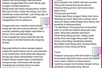 Suami Ini Ceraikan Istrinya Gegara KB Suntik, Kok Tega Ya!