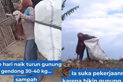 Kisah Inspiratif Mbah Bingah yang Selalu Naik Turun Gunung Merbabu Gendong 40 Kg Sampah