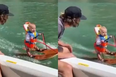 Viral Bayi 6 Bulan Bermain Selancar, Netizen: Demi Konten Anak Jadi Korban