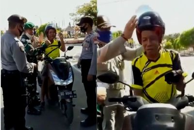Bukan Disuruh Push Up atau Didenda, Pria Tidak Pakai Masker ini Dihukum Dengan Cara Unik