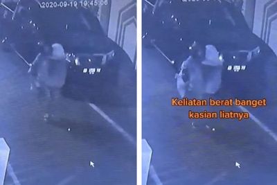 Penampakan Sosok Pria Gendong Anak Tertangkap Kamera CCTV, Apa yang Terjadi?