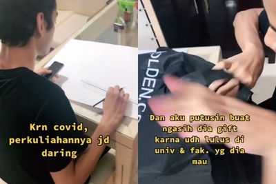 Terbaik! Seorang Kakak Yang Berikan Adiknya Seperangkat Apple Untuk Kuliah Online