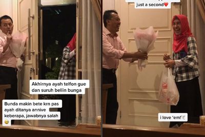 Video Ayahnya Beri Kejutan Ulang Tahun Pernikahan Pada Ibunya, Netizen: Harmonis Banget