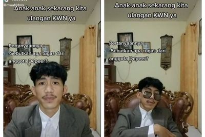 Ketika Ulangan Ditanya Tugas DPR, Pria Ini Mlah Tiru Gaya Tidur Anggota DPR saat Rapat