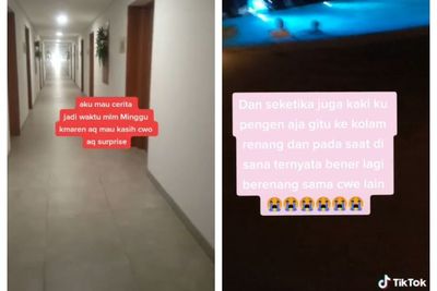 Mau Beri Kejutan Pacar, Cewek Ini Malah Pergoki Cowoknya Asyik Berenang Bareng Selingkuhan
