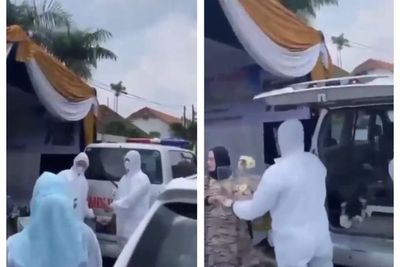 Viral Ambulans Bawa Seserahan Pengantin, Ini Kata Dinkes Palembang