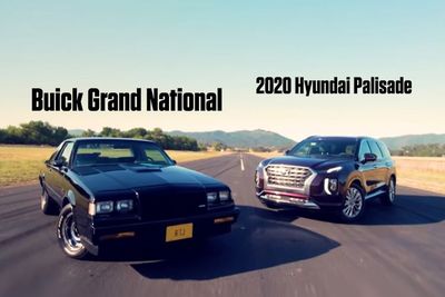 Pertarungan Drag Race Antara Hyundai Palisade 2020 dan Mobil Tua Buick Grand National