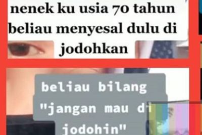 Nenek 70 Tahun Curhat Menyesal Dijodohkan Orangtua, Masih Ingat dengan Pria Idamannya