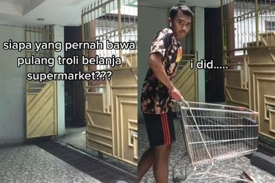Pernah Bawa Troli Mall ke Rumah? Pria Ini Pernah!