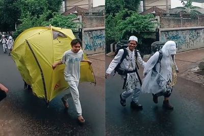 Pengantin Ini Ingin Bikin Foto Romantis Ala Pendaki Gunung, Langsung Bubar Saat Hujan