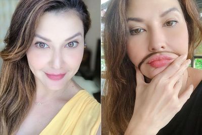 Tampil dengan Kumis Warna Pirang, Tamara Bleszynski Dipuji Cantik oleh Netizen
