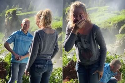 Pria Ini Ingin Melamar Pacarnya dengan Romantis, Cincinnya Malah Jatuh ke Air Terjun