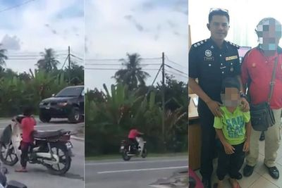 Gak Pakai Helm, Bocah Ini Sok-sokan Angkat Roda Depan Motor, Berakhir di Kantor Polisi