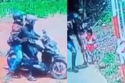 Dua Pria Terekam CCTV Jambret HP Anak Kecil, Netizen Salahkan Orangtuanya