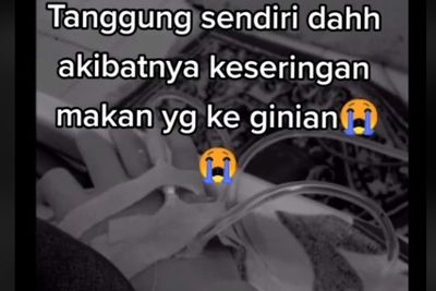 Viral Cewek Terbaring Lemah di Rumah Sakit Gegara Doyan Makan Bakso dan Mie Pedas Mampus