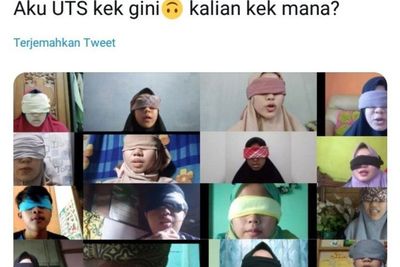 Guru Ini Minta Siswanya Tutup Mata Pakai Kain saat Ujian Online, Ada yang Pakai Kardus