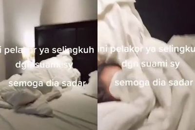 Viral Video Istri Sah Labrak Pelakor yang Sembunyi di Dalam Selimut, Netizen Malah Curiga