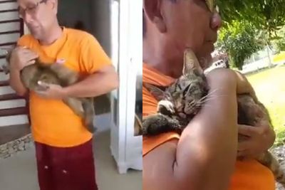 Enam Tahun Bersama dan Selalu Tidur Bareng, Bapak Ini Menangis Terisak saat Kucingnya Mati