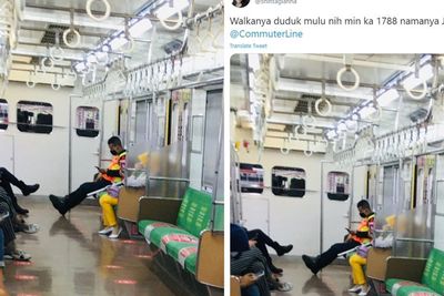 Viral Cewek Laporkan Petugas KRL Asyik Duduk Sambil Main HP, Netizen: Emang Kenapa Sih?