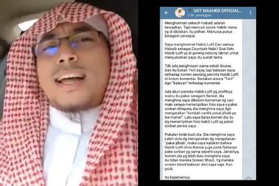 Dituding Menghina Habib Luthfi, Ustadz Maaher: Cuitan Lama yang Digiring Cebong