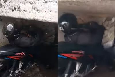 Viral Terowongan Unik, Pengendara Motor yang Lewat Harus Kayang
