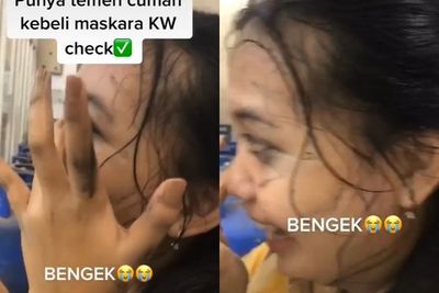 Malu Banget! Maskara Cewek Ini Luntur saat Kehujanan, Dilihatin Orang Sekitar