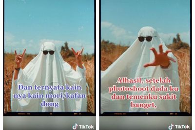 Pengalaman Horor: Photoshoot Pakai Kain Kafan, Tiba-tiba Dada Sakit dan Punggung Berat